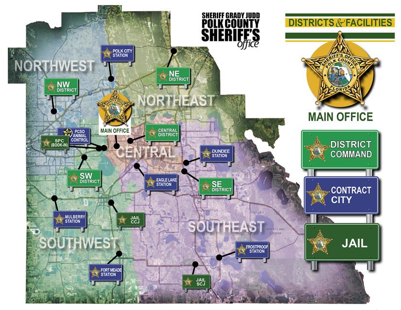 District Command and Facilities map